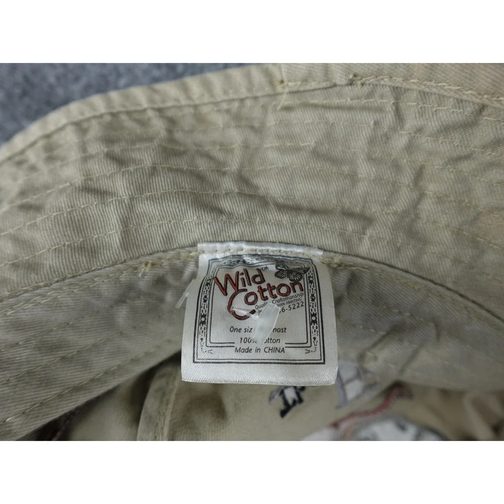 Wild Cotton Bucket Hat Unisex OSFM Khaki Dinosaur Field Museum Embroidered